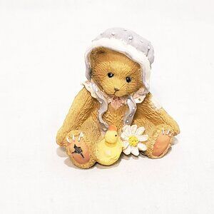 Cherished Teddies Bear in Bonnet with duck Daisy Enesco 916358 1.5" Figurine